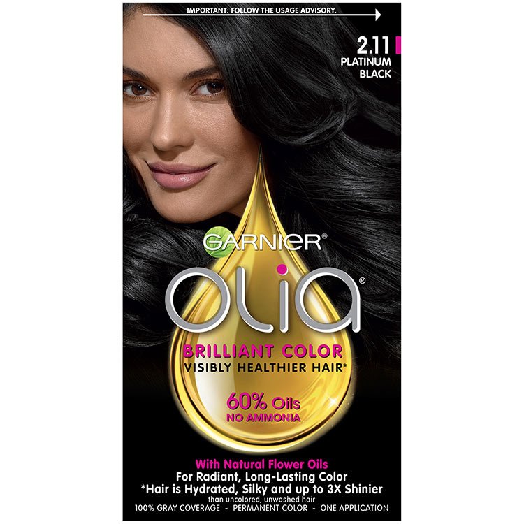 Olia Brilliant Color Hair Color 2.11 Platinum Black